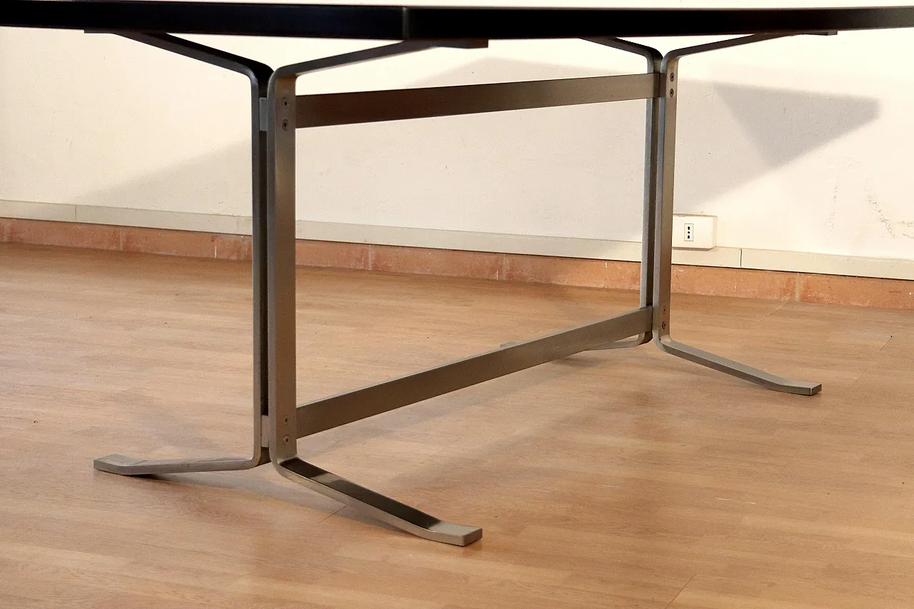 Table in rosewood and steel by Gianni Moscatelli for Formanova, 1960s 9