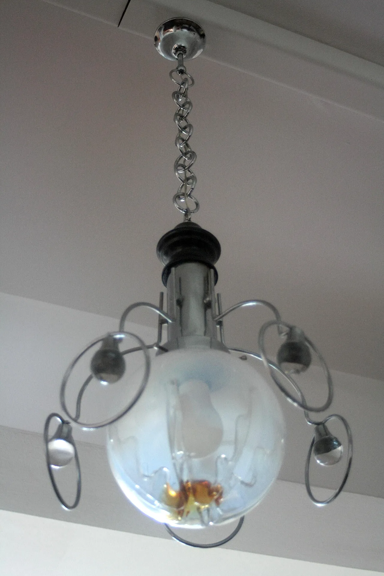 Glasswork chandelier, 1970s 7