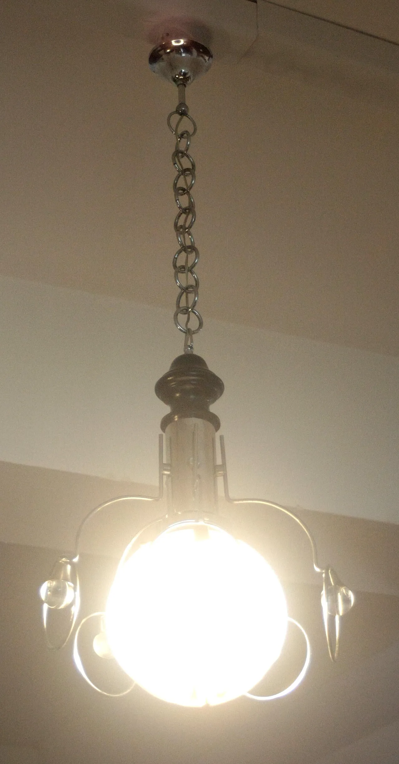 Glasswork chandelier, 1970s 8