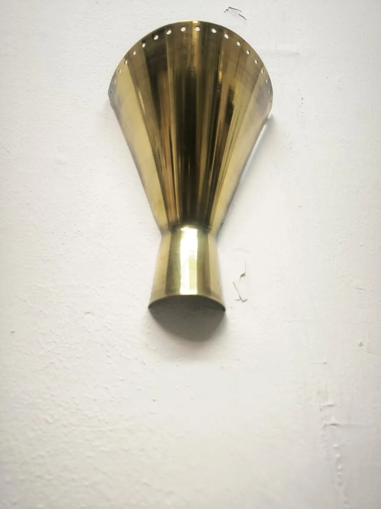 Lampada da parete Sputnik in ottone, anni '50 3