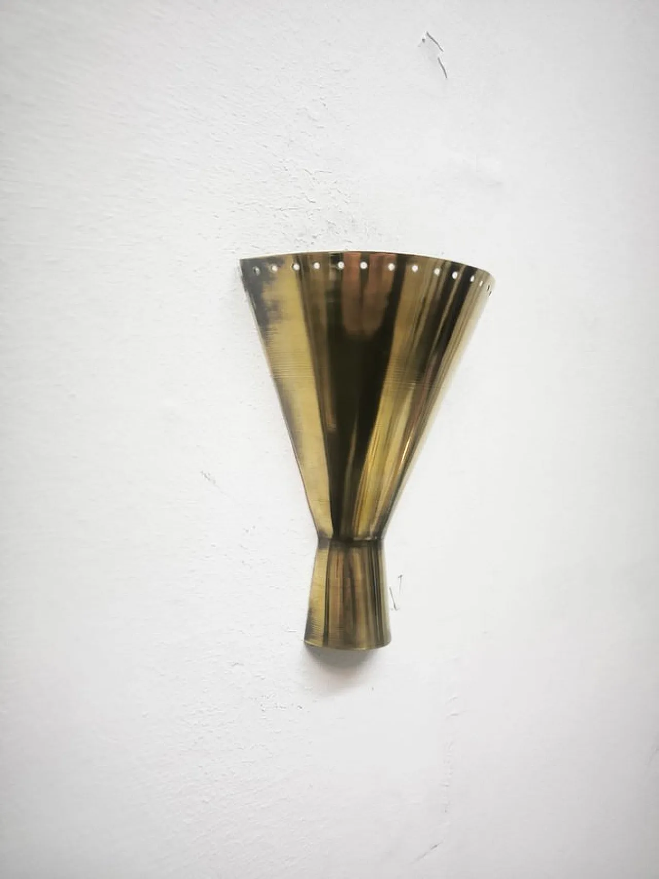 Lampada da parete Sputnik in ottone, anni '50 5