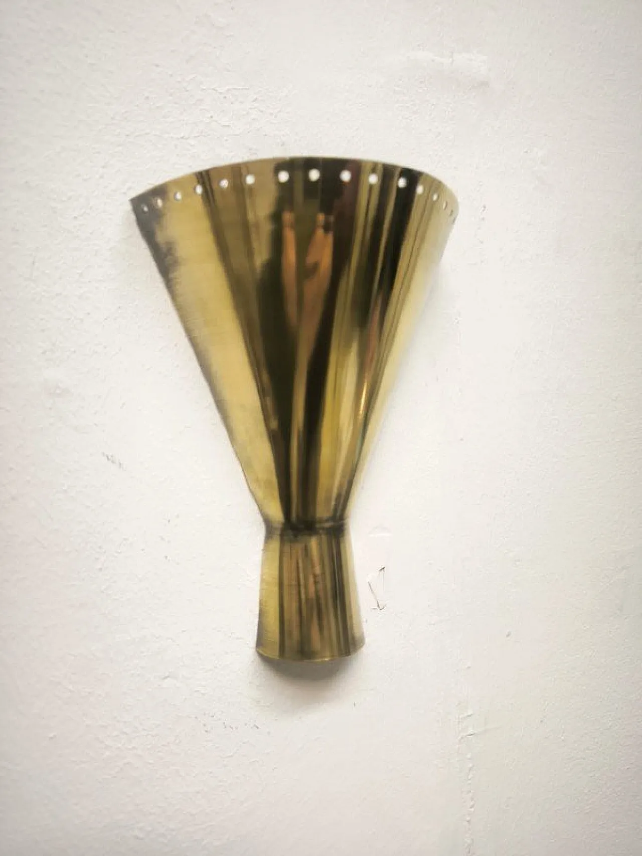 Lampada da parete Sputnik in ottone, anni '50 10