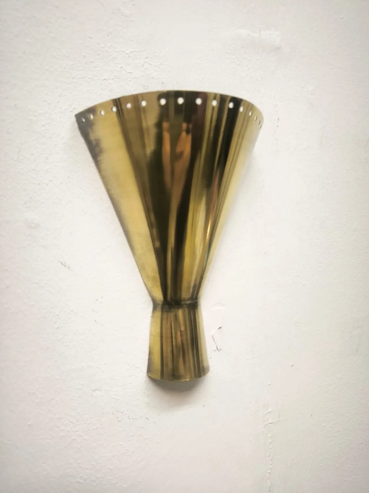 Lampada da parete Sputnik in ottone, anni '50 13