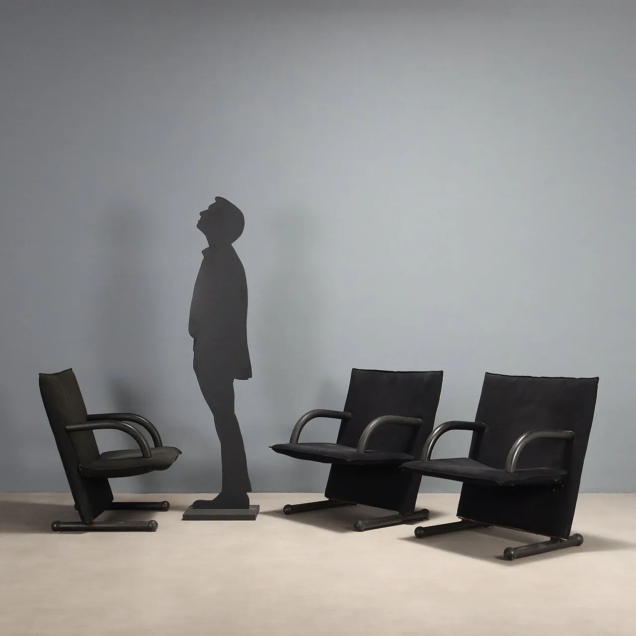 3 T Line armchairs by Burkhard Vogtherr, 20th century 3
