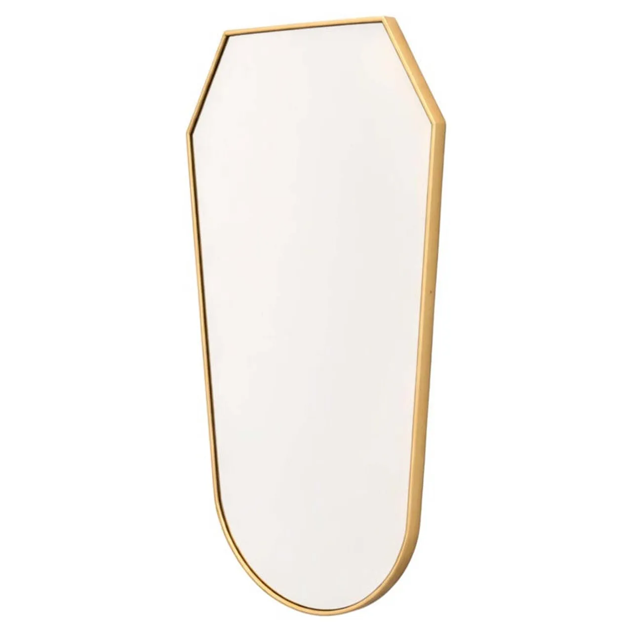 Specchio a scudo in ottone stile Gio Ponti, Italia anni ’50 1