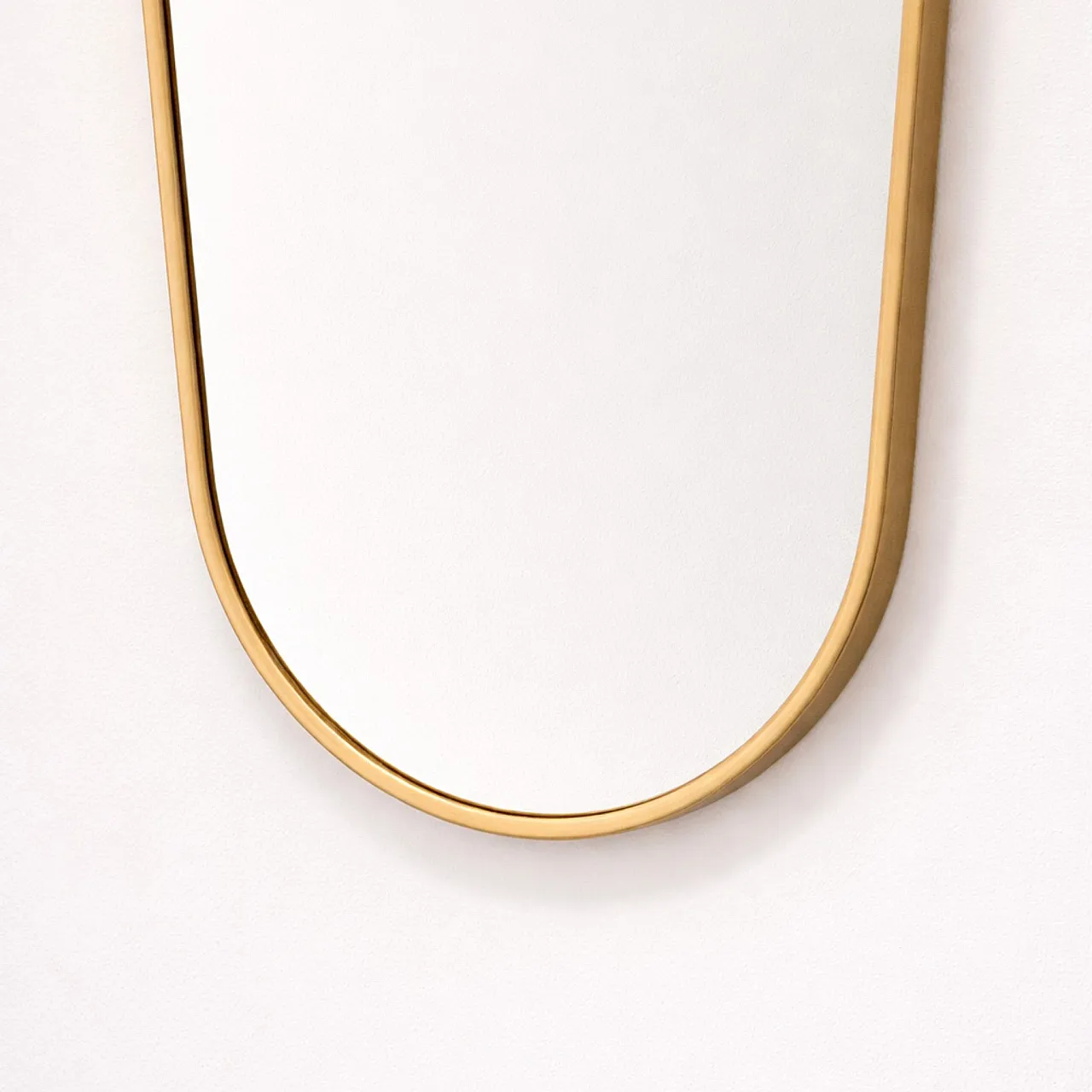 Specchio a scudo in ottone stile Gio Ponti, Italia anni ’50 5