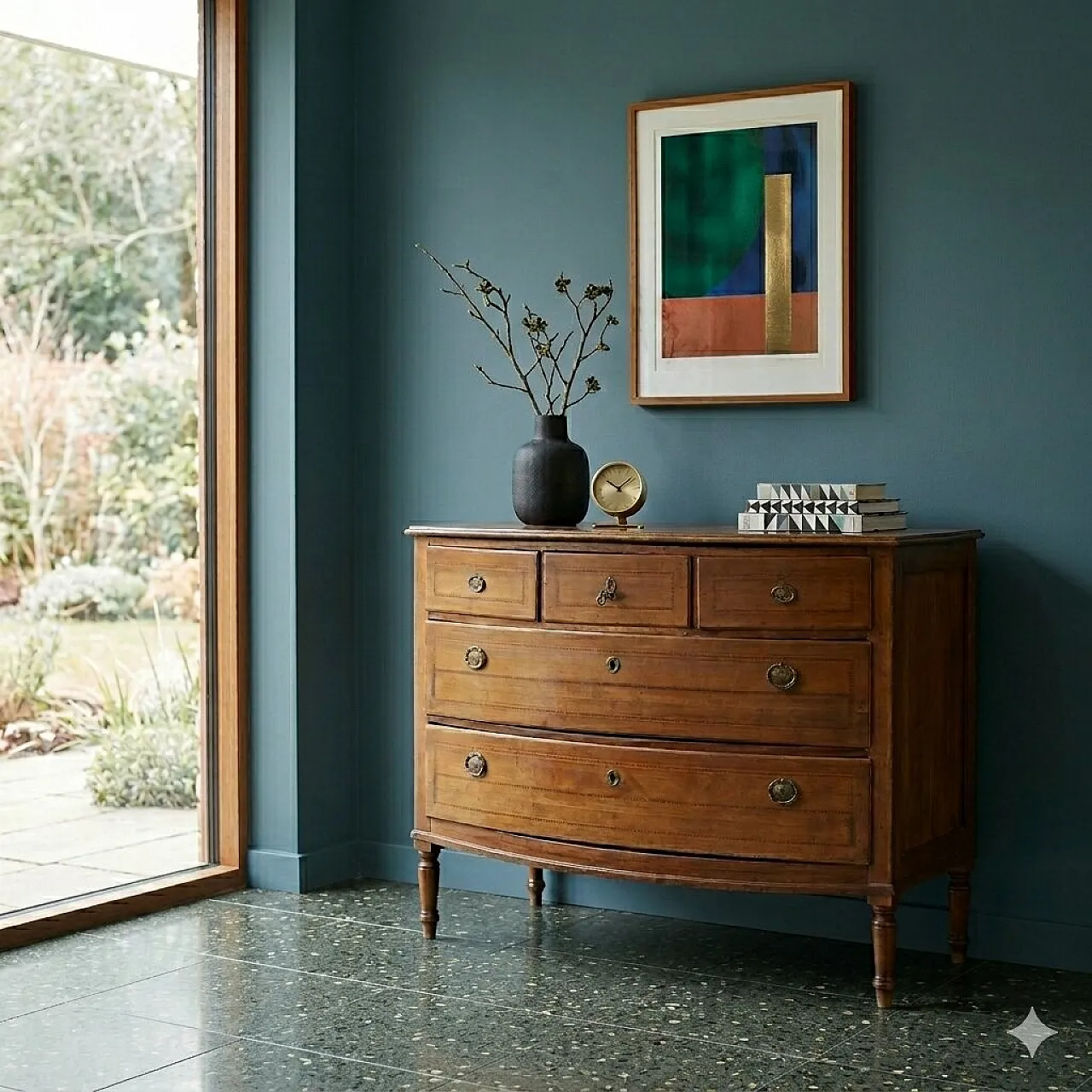 Cassettone Demi-Lune in noce, '800 2