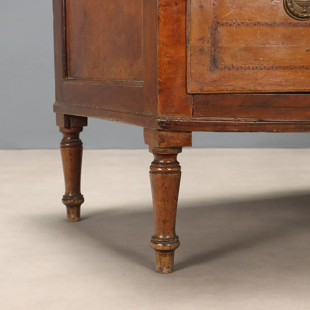 Cassettone Demi-Lune in noce, '800 8