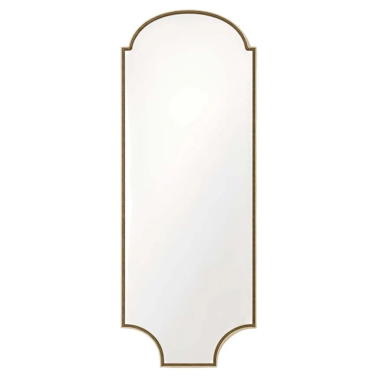 Specchio a scudo gotico Mid-Century Modern in ottone, anni ’60 1