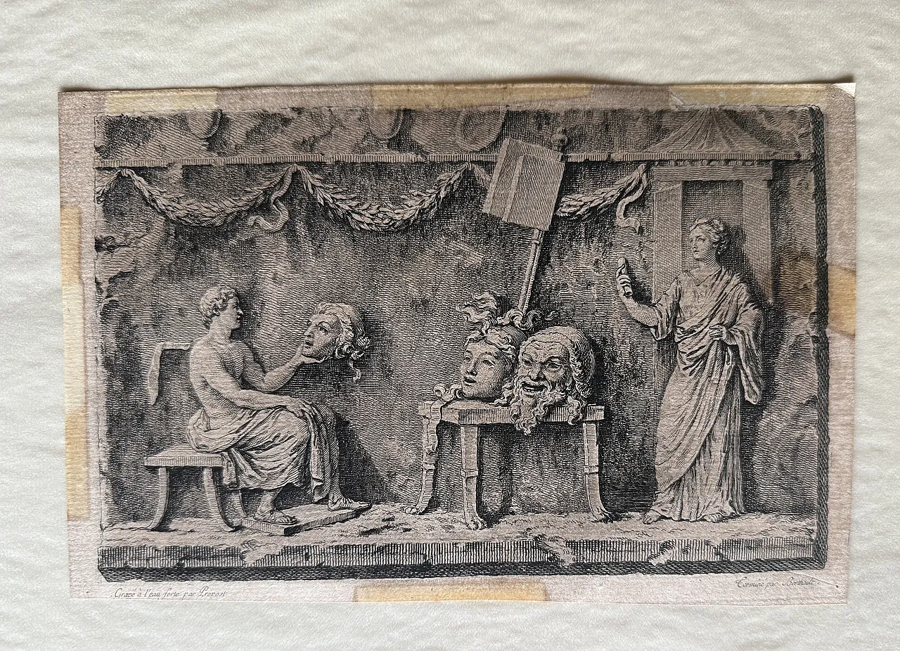 View of Herculaneum by Prévost & Berthault, etching, 18th century 10