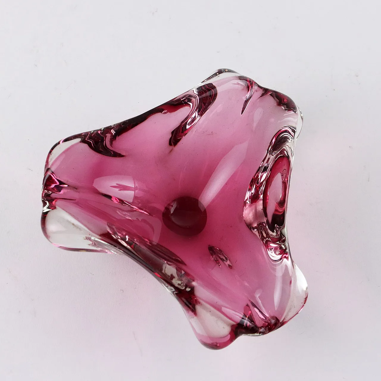 Colored submerged glass vase and ashtray, 1960s 8