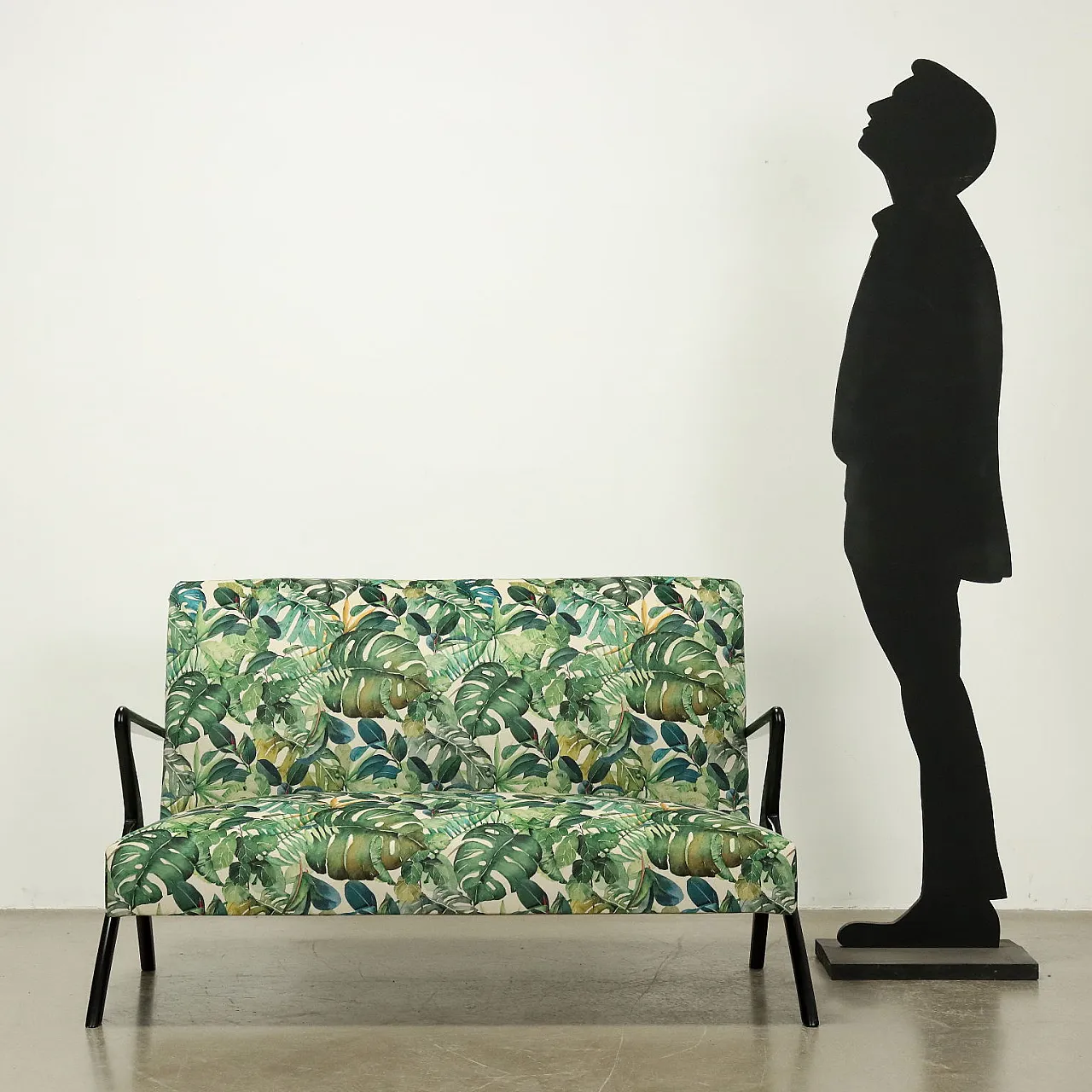 Jungle sofa in wood and velvet, mid-19th century 3