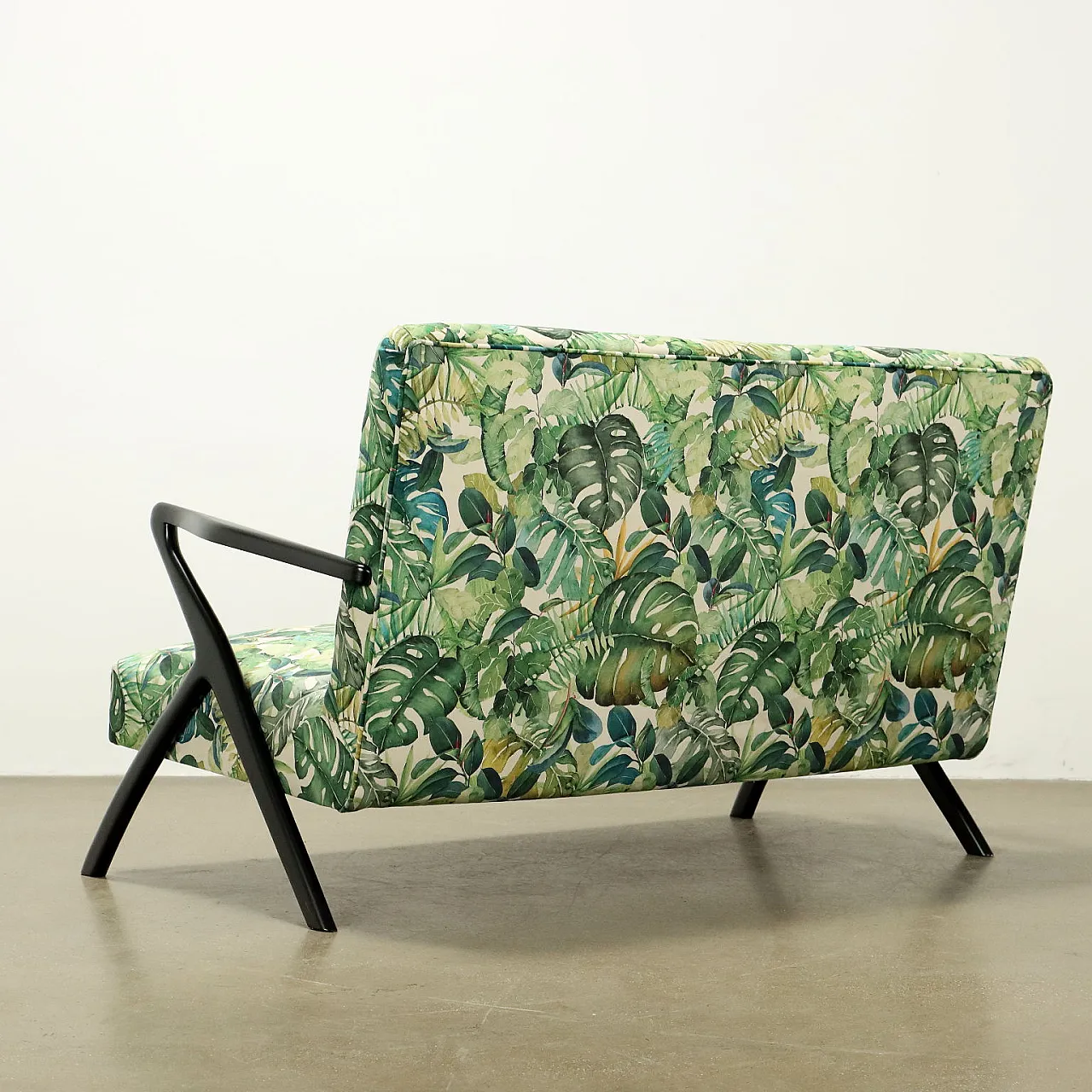 Jungle sofa in wood and velvet, mid-19th century 8