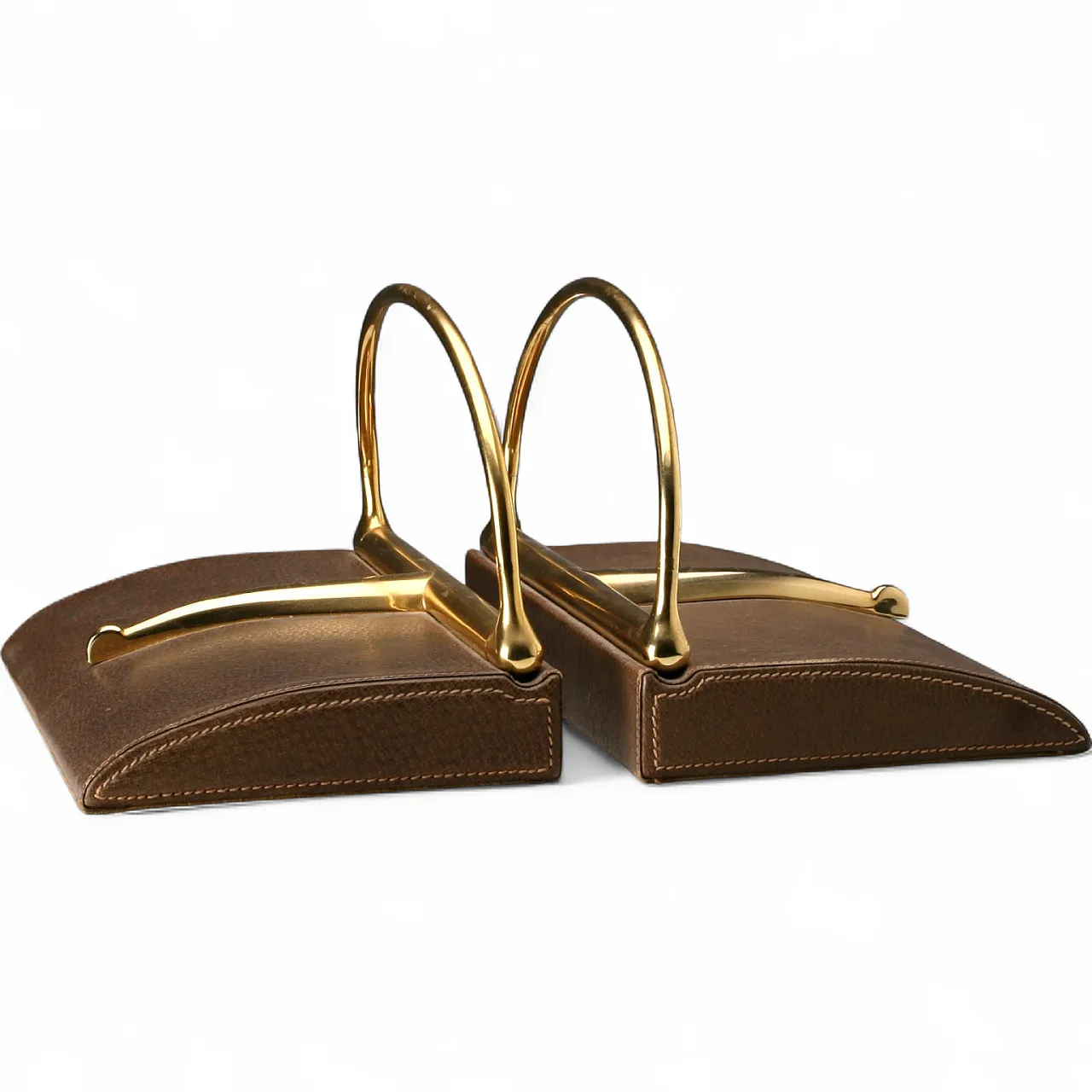 Reggilibri Gucci in pelle e ottone, '900 11