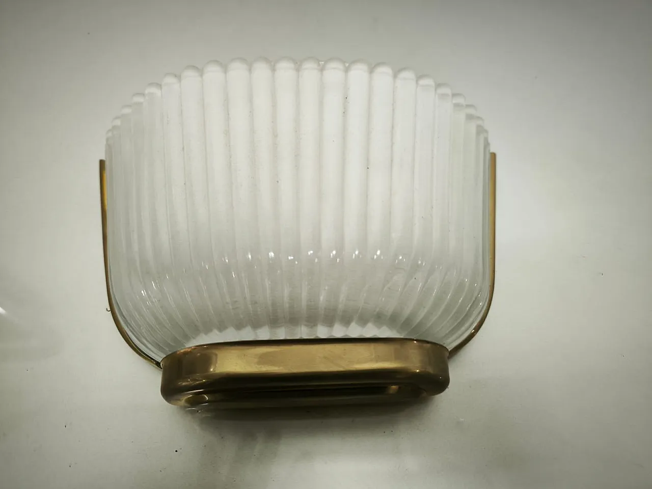 Lampada da parete in ottone e vetro di Archimede Seguso, anni '30 1