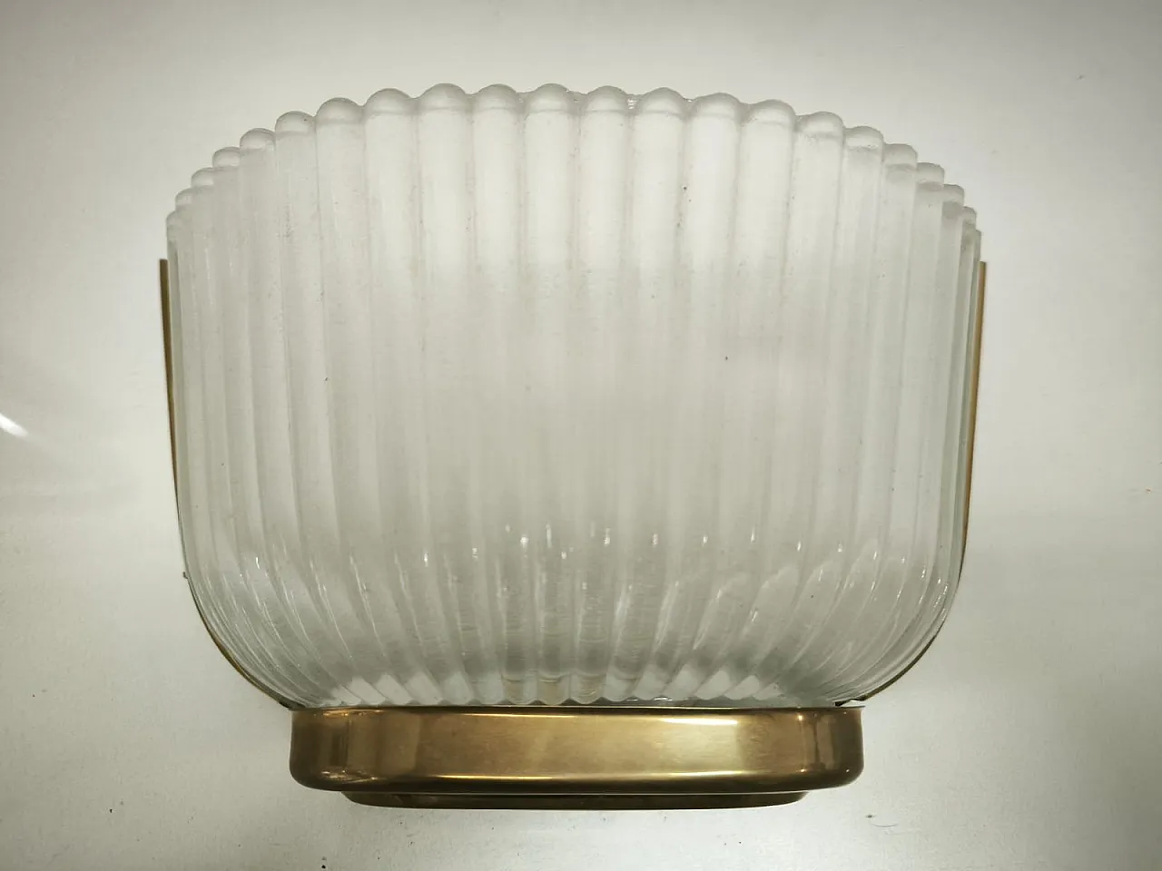 Lampada da parete in ottone e vetro di Archimede Seguso, anni '30 2