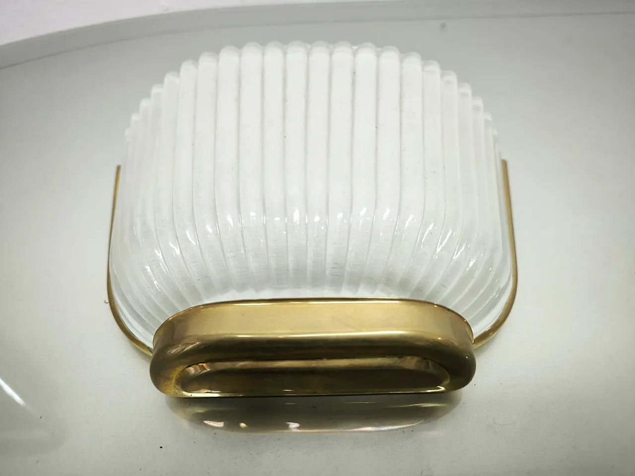 Lampada da parete in ottone e vetro di Archimede Seguso, anni '30 3