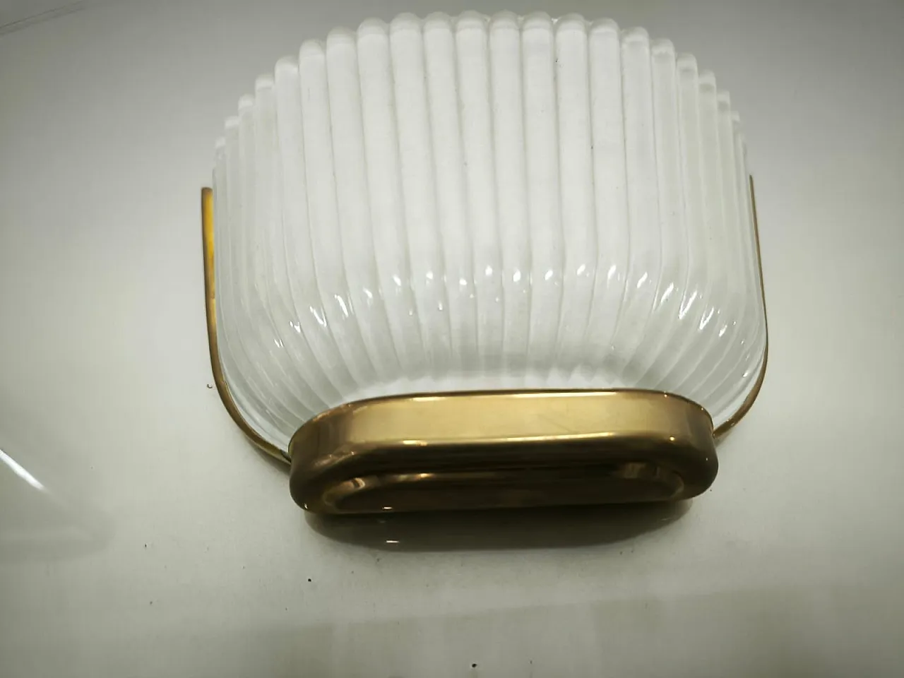 Lampada da parete in ottone e vetro di Archimede Seguso, anni '30 4