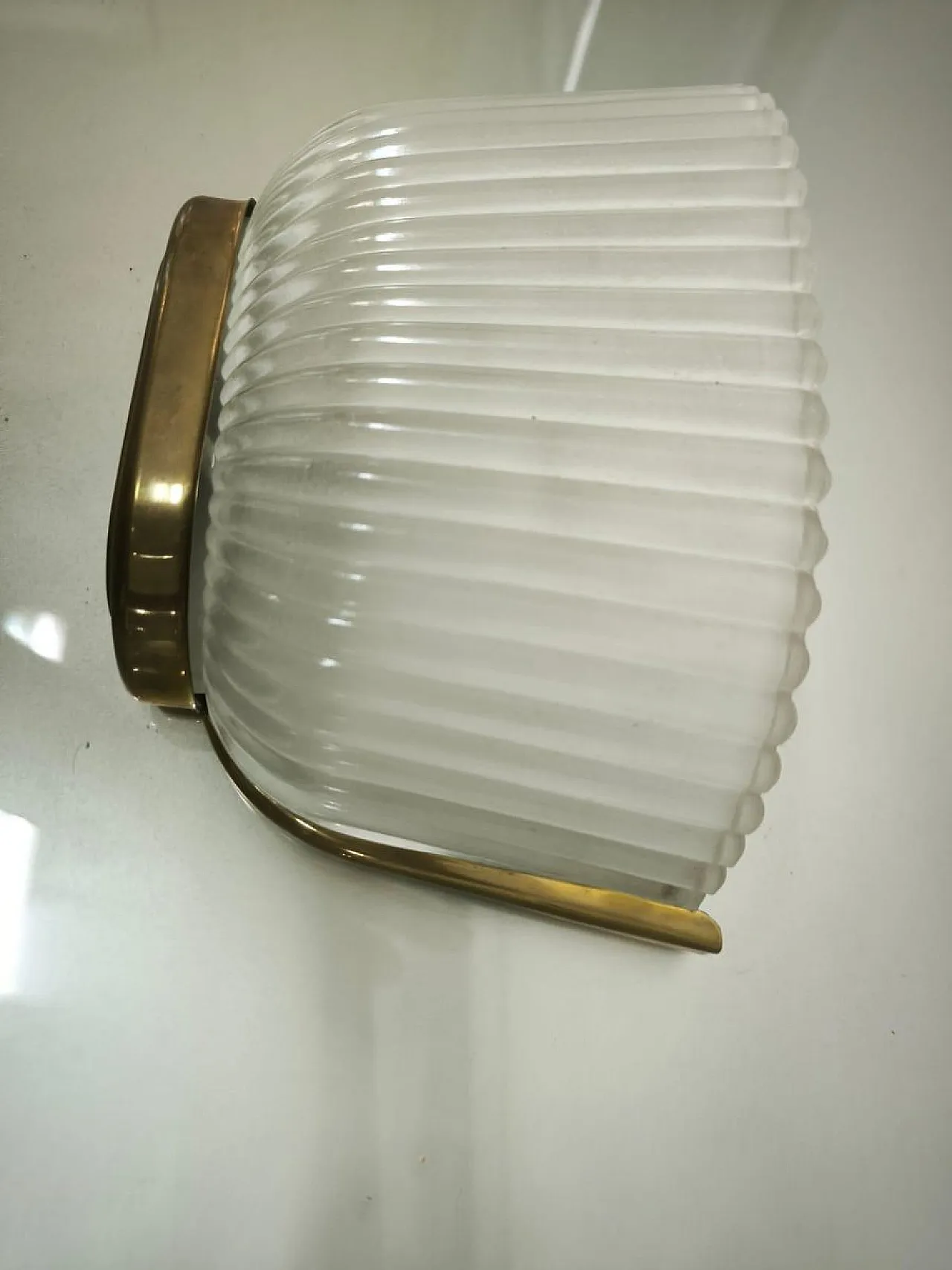Lampada da parete in ottone e vetro di Archimede Seguso, anni '30 6