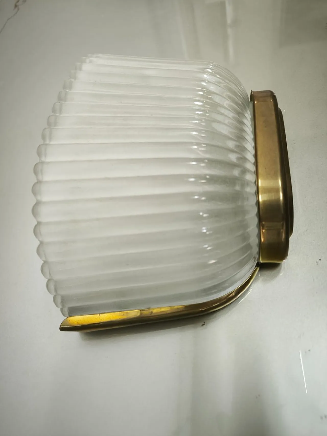 Lampada da parete in ottone e vetro di Archimede Seguso, anni '30 7