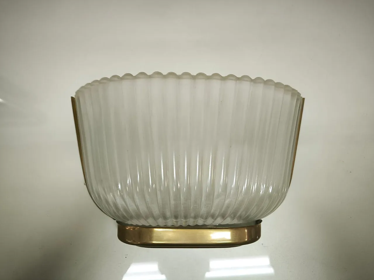 Lampada da parete in ottone e vetro di Archimede Seguso, anni '30 8