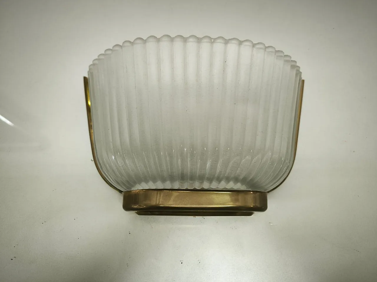 Lampada da parete in ottone e vetro di Archimede Seguso, anni '30 9