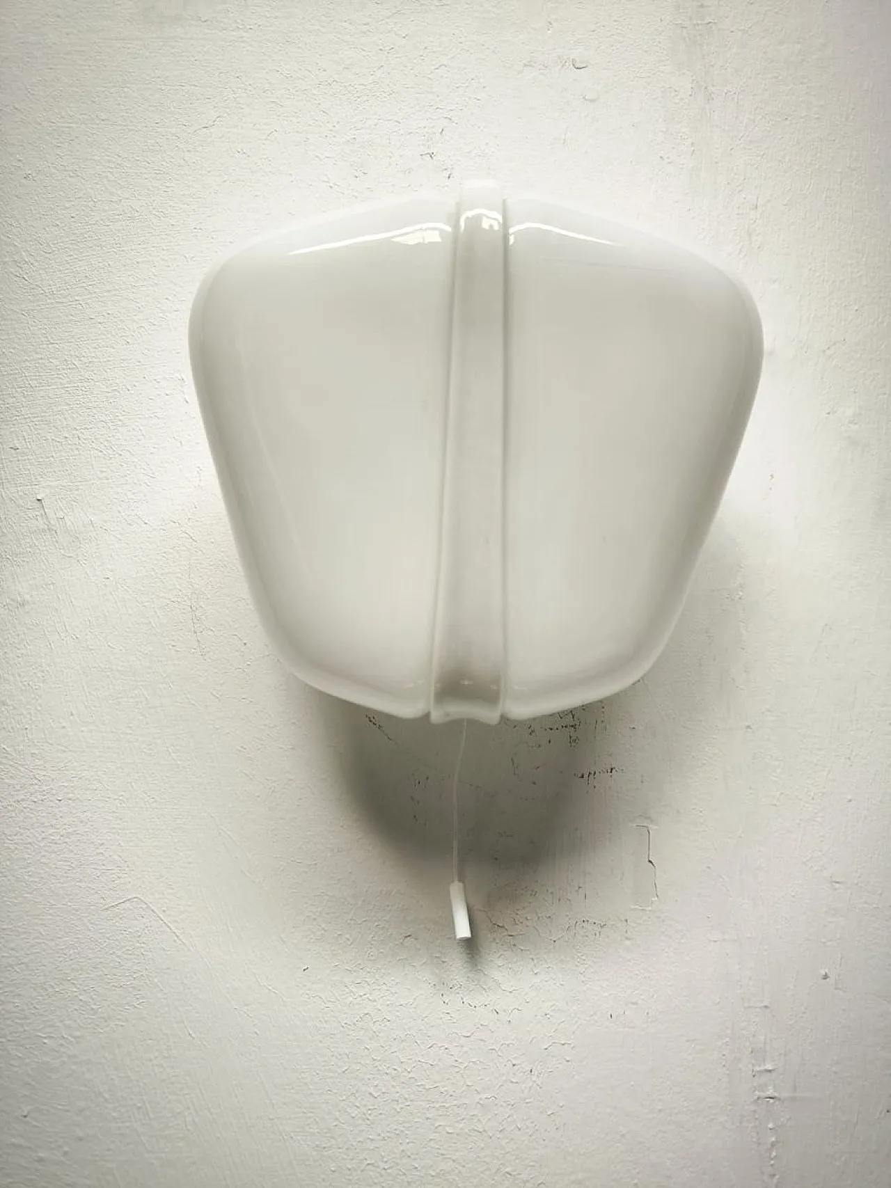 Lampada da parete in ceramica e vetro a doppia luce, anni '50 3