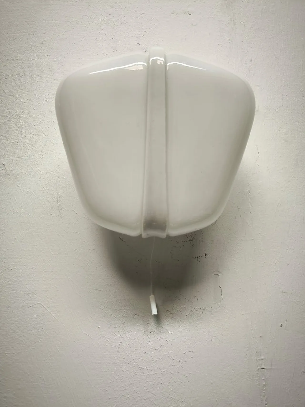 Lampada da parete in ceramica e vetro a doppia luce, anni '50 4