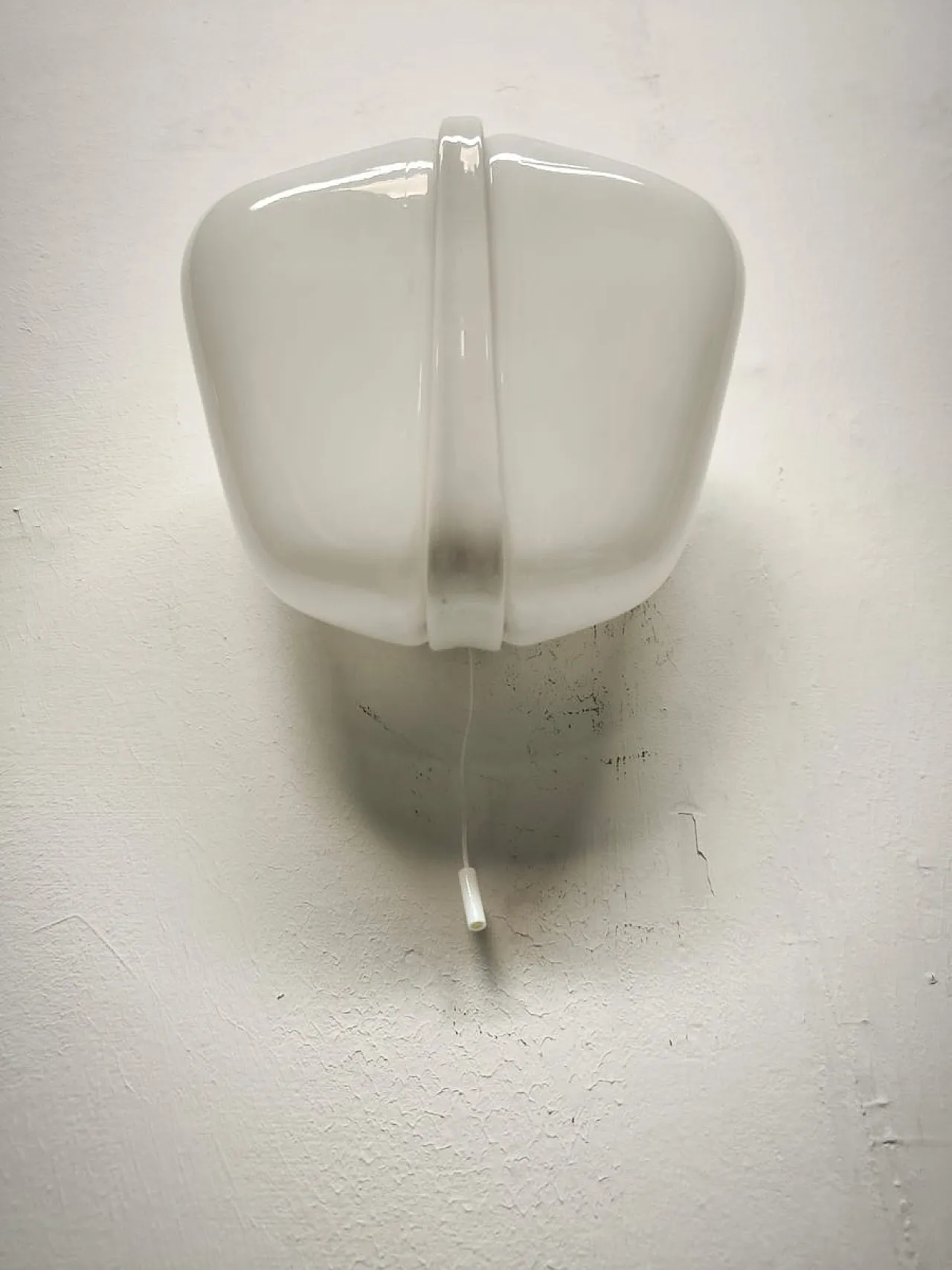 Lampada da parete in ceramica e vetro a doppia luce, anni '50 6