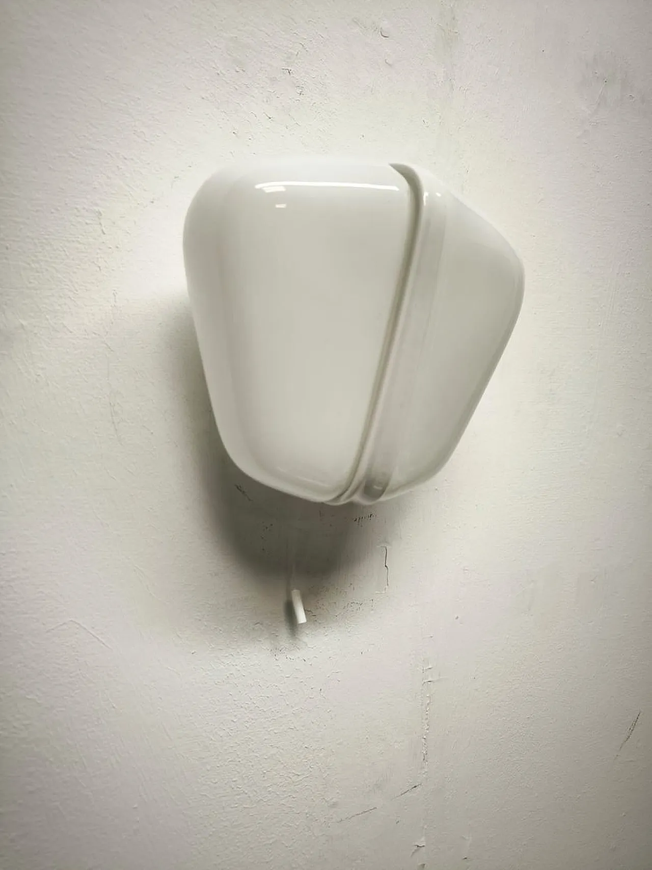 Lampada da parete in ceramica e vetro a doppia luce, anni '50 8