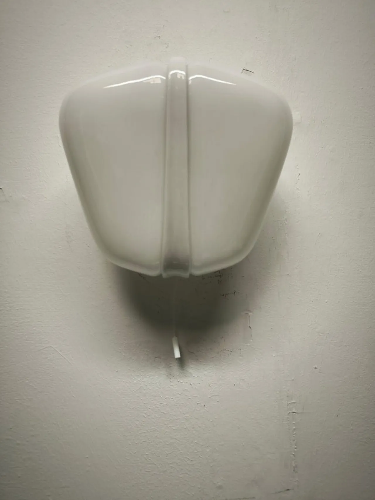 Lampada da parete in ceramica e vetro a doppia luce, anni '50 9