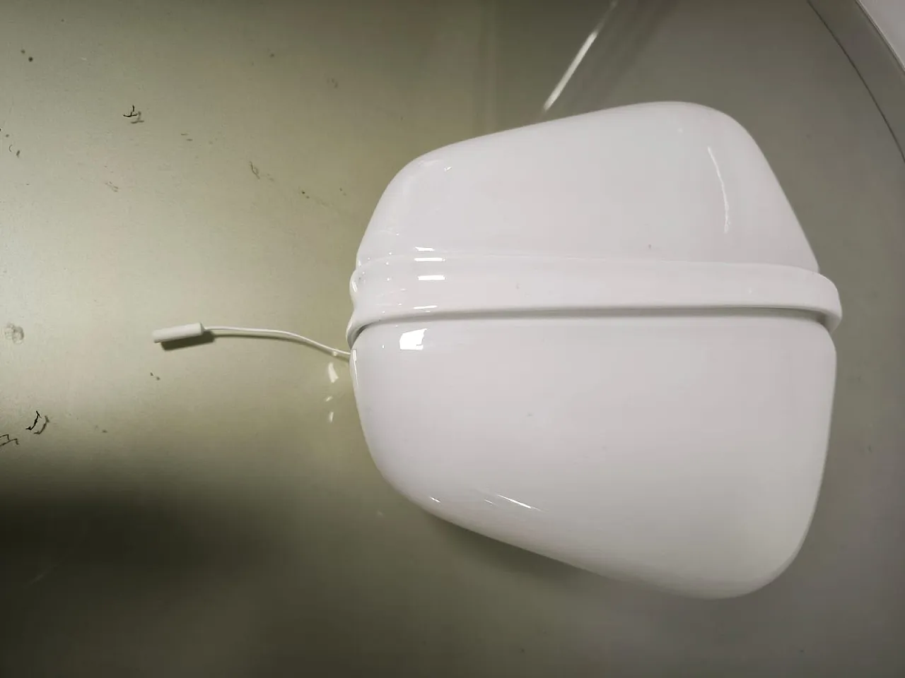 Lampada da parete in ceramica e vetro a doppia luce, anni '50 10