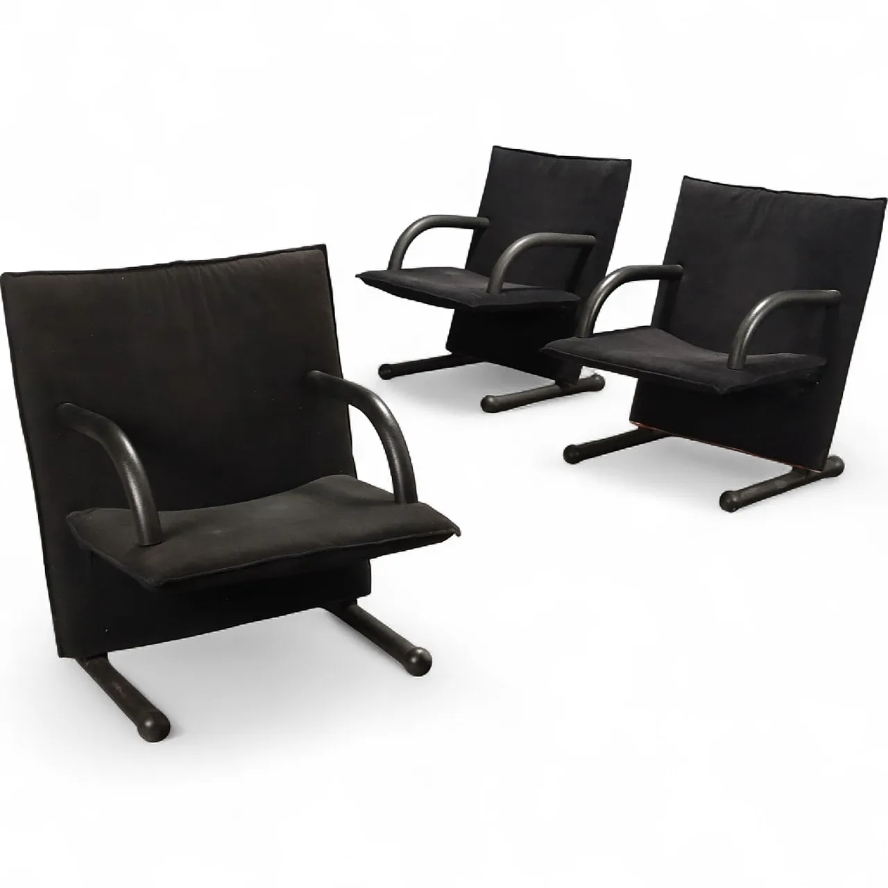 3 T Line armchairs by Burkhard Vogtherr, 20th century 10