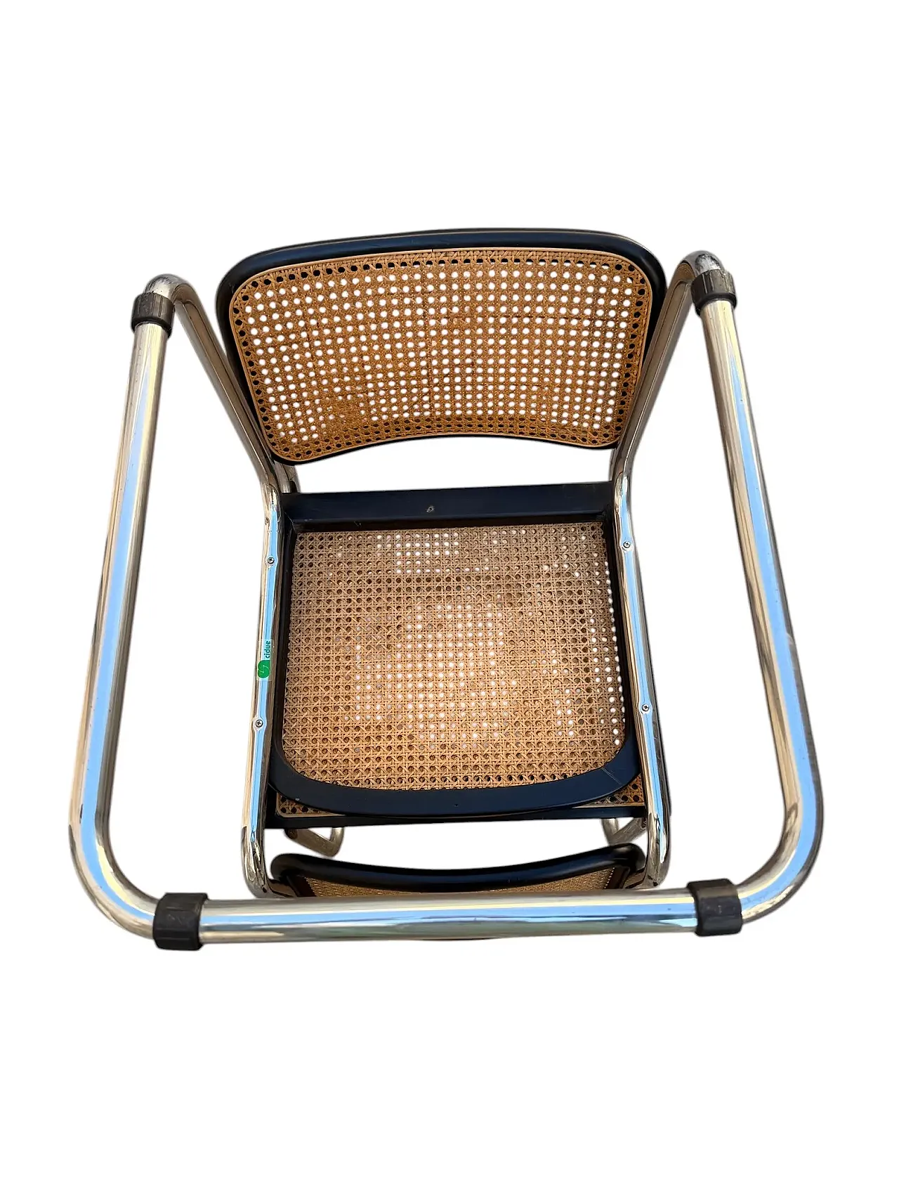 Pair of Cesca chairs by M.Breuer in steel and straw from Vienna, 1960s 6