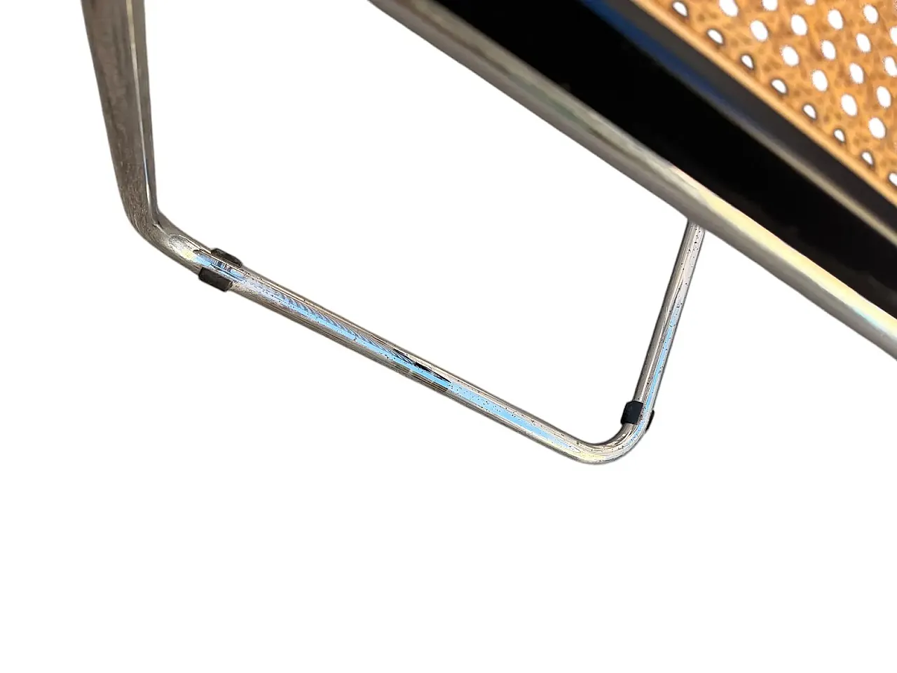 Pair of Cesca chairs by M.Breuer in steel and straw from Vienna, 1960s 10