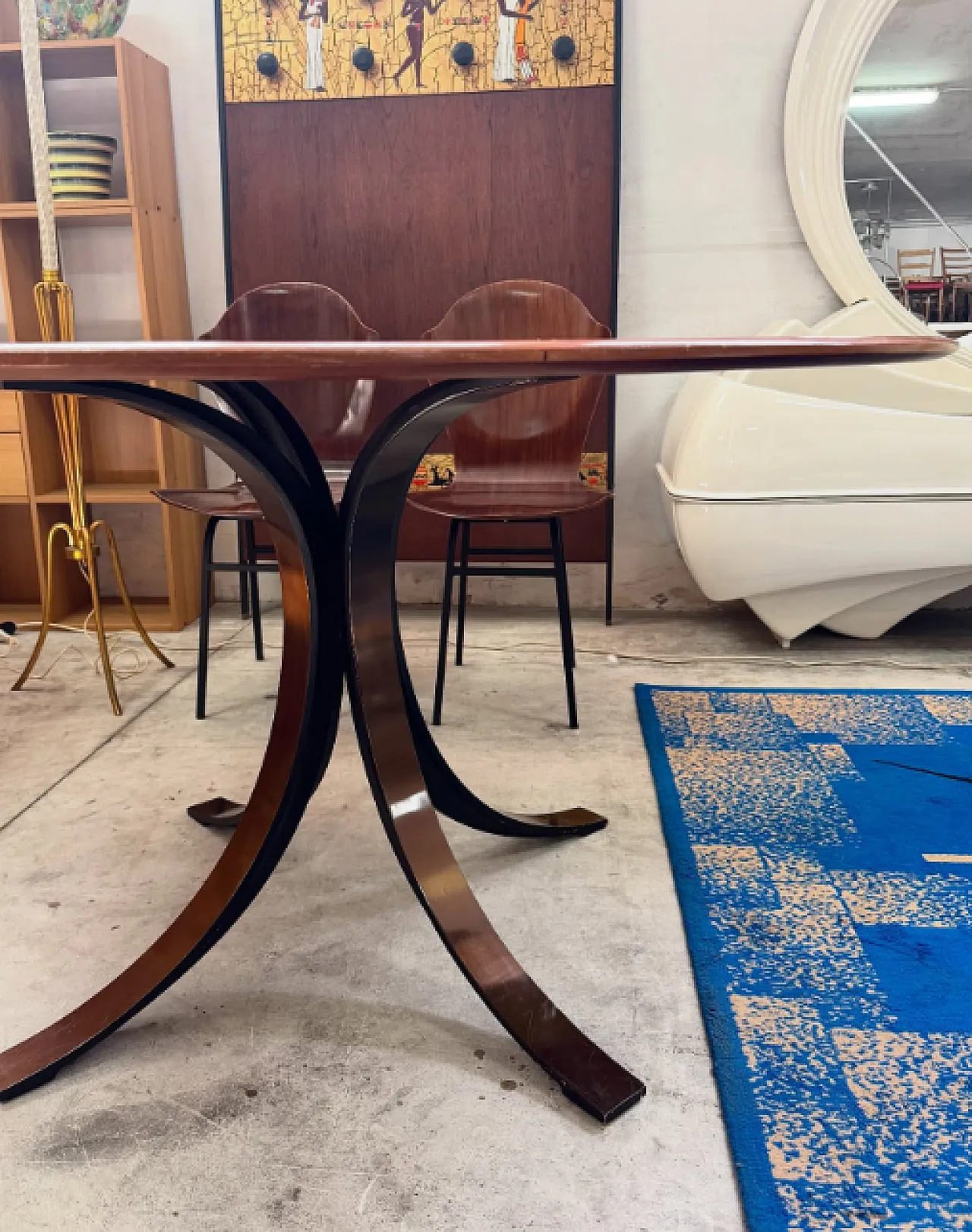 Wooden dining table by Osvaldo Borsani for Tecno, 1960s 6