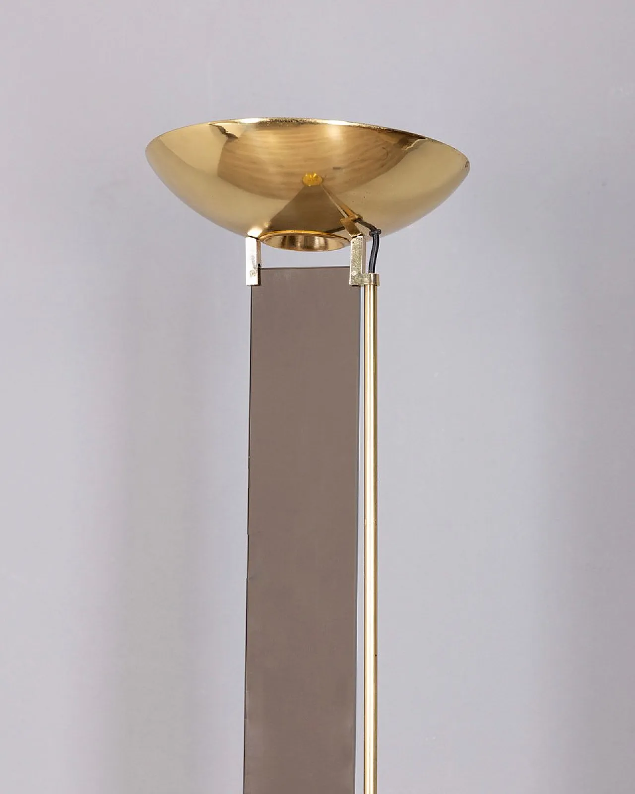 Lampada da terra in ottone dorato e vetro di Relux Milano, anni '80 2