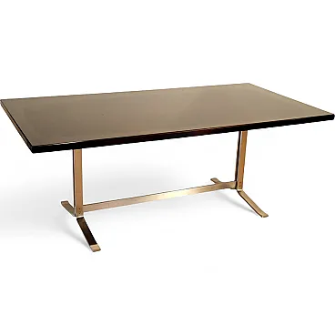 Table in rosewood and steel by Gianni Moscatelli for Formanova, 1960s