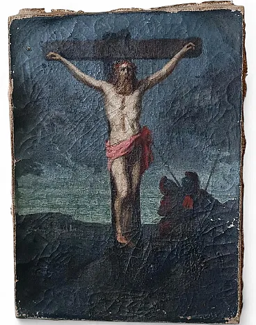 Crucifixion of Christ, oil on canvas, 18th century