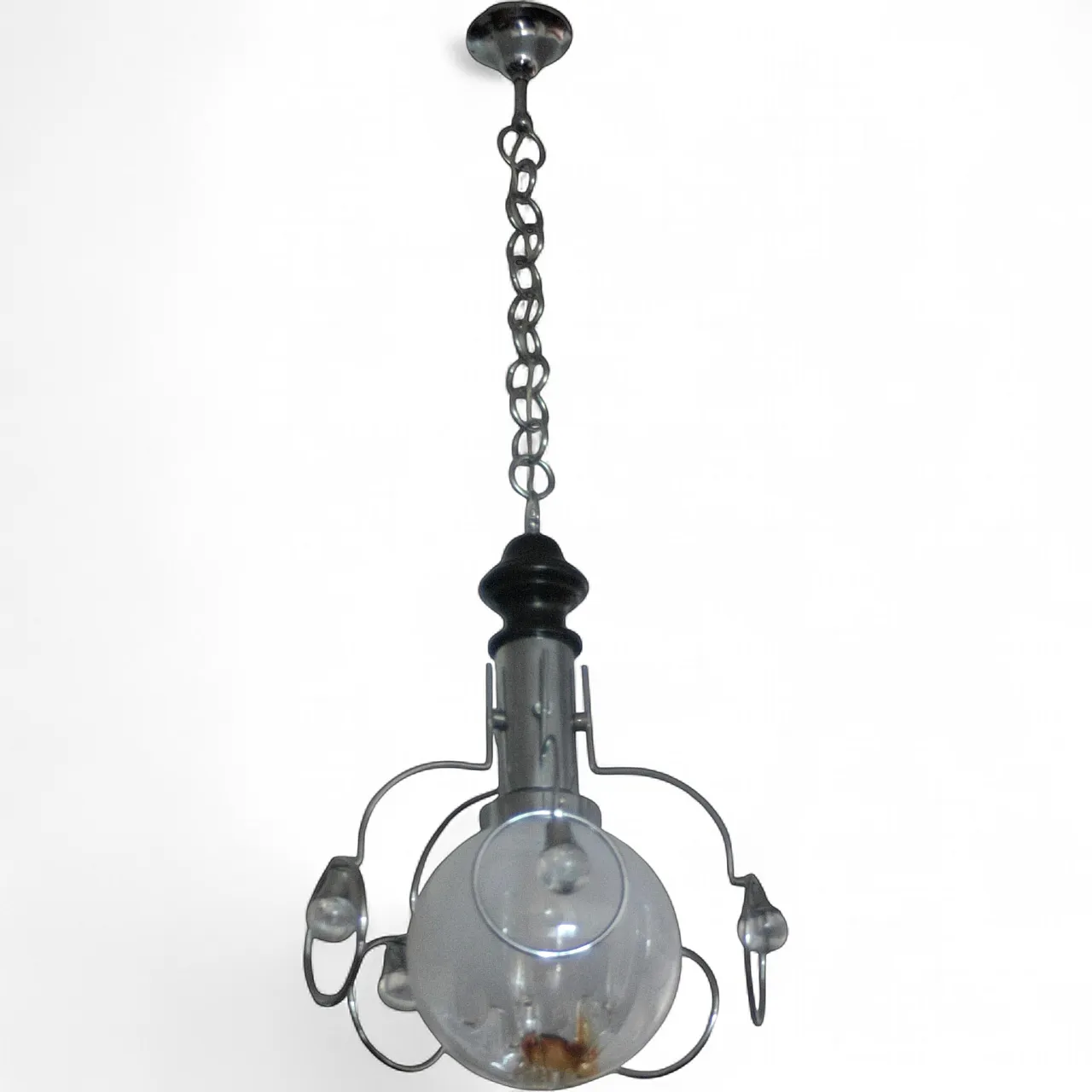 Glasswork chandelier, 1970s 11