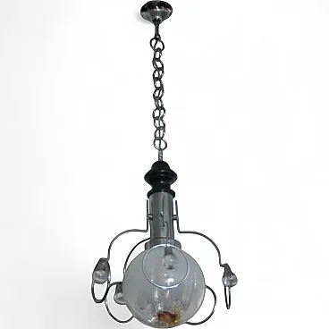 Glasswork chandelier, 1970s