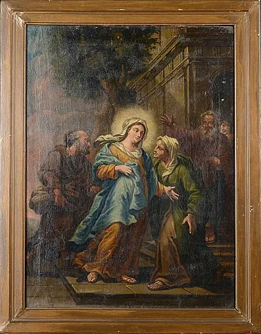 Visitation, oil on canvas, 18th century