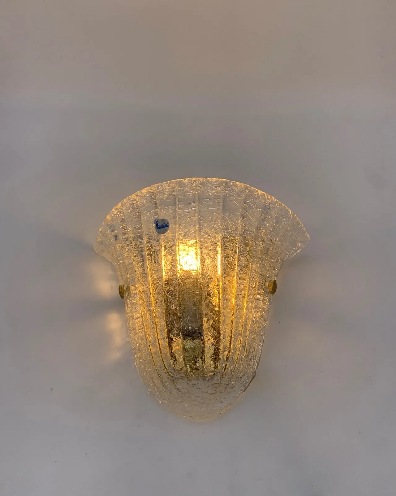 Lampada da parete in vetro di Murano, '900 1
