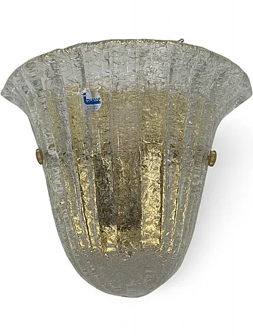 Lampada da parete in vetro di Murano, '900