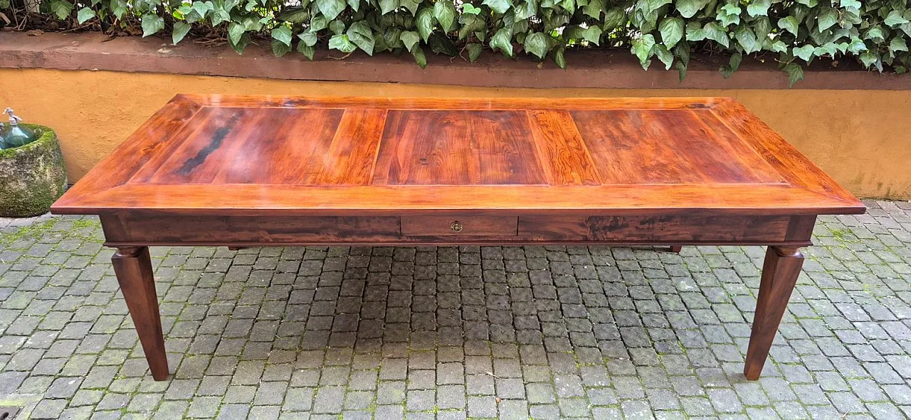 Tavolo in stile Luigi XVI in legno in noce, '800 2