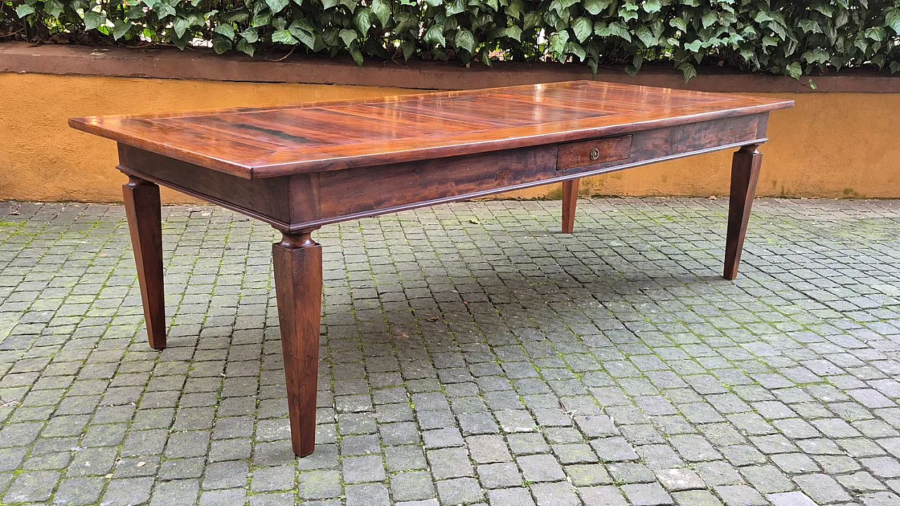 Tavolo in stile Luigi XVI in legno in noce, '800 3