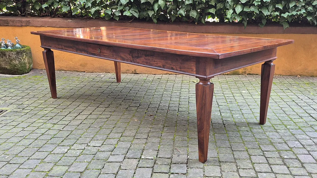 Tavolo in stile Luigi XVI in legno in noce, '800 5