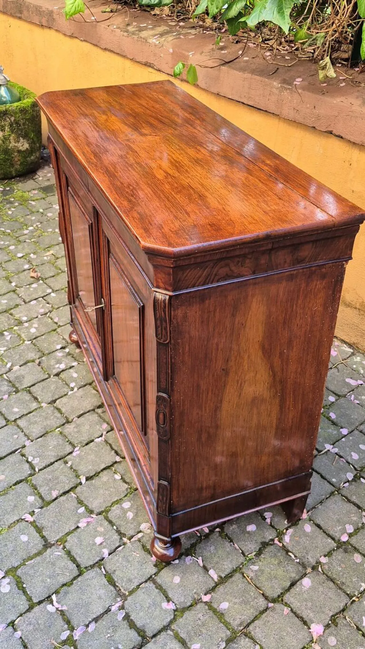 Coppia di credenze in legno di noce, '800 6