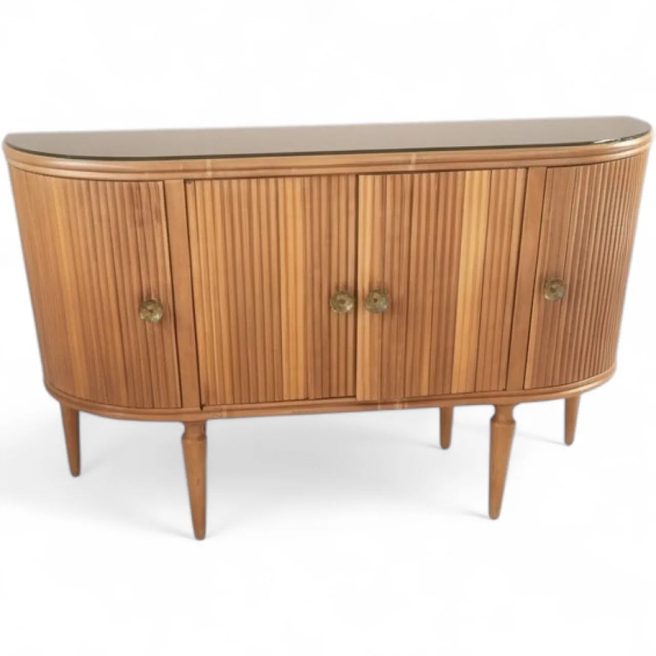 Credenza bar fine bombata interni a specchio, con luci, 1953 8