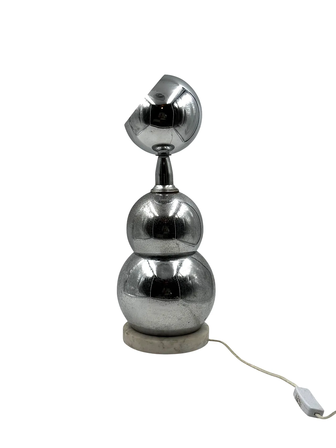 Space Age style chrome table lamp, France, 1970s 6